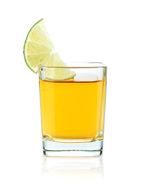istock Shot of gold tequila with lime slice 178138171