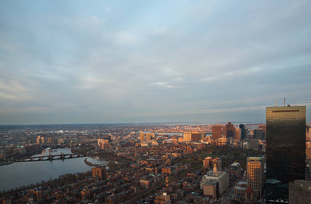 istock Aerial view of Boston at dusk 178138349