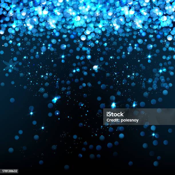 01blueglitteringbackground Stock Illustration - Download Image Now - Blue, Backgrounds, Defocused