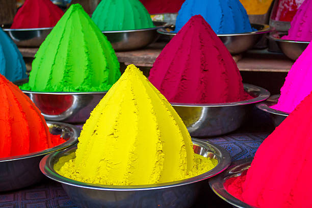 istock Colorful piles of powdered dyes 178140004