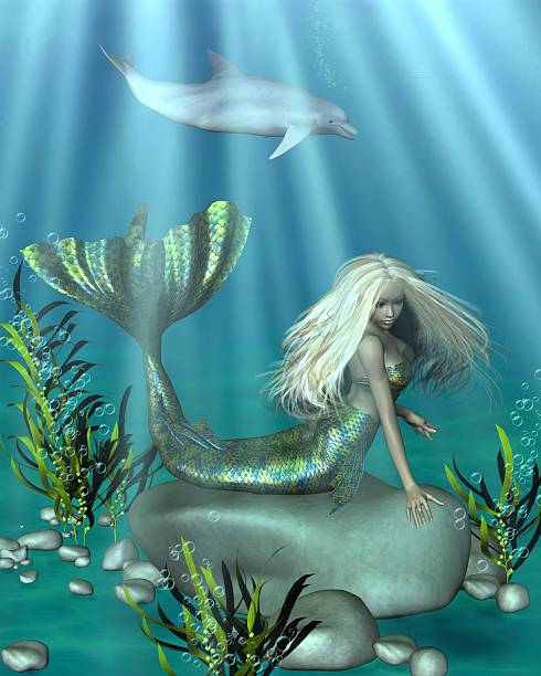 istock Green and Blue Mermaid Underwater 178140588