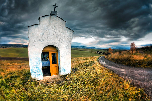 istock Awesome skyscape over rural landscape 178140984