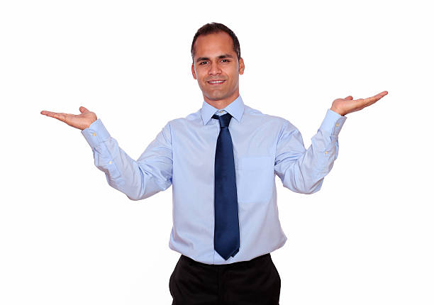 istock Adult hispanic man holding out his palms 178141221