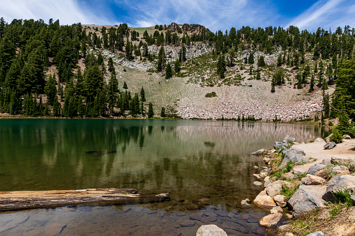 spectacular and dramatic landscape photo of Lasssen Volcano National Park in Northern California.