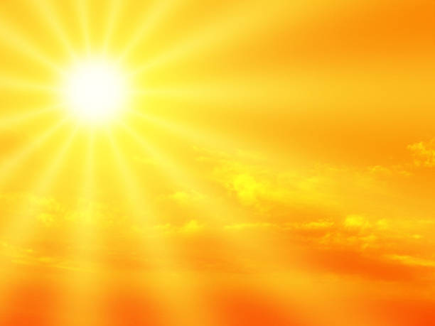 istock Bright sunshine graphic emanating from top left into yellow 178142825