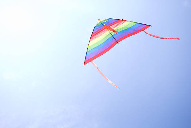 flying kite stock photo