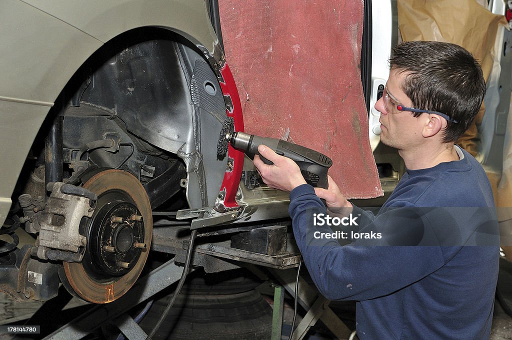 Auto di corpo lavoratore. - Foto stock royalty-free di Accessibilità