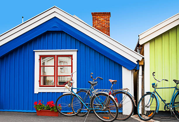 Wooden colorful houses
