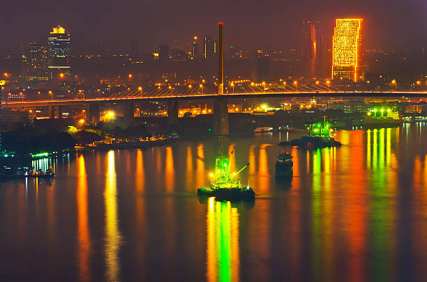 View of Bangkok city scape at nighttime