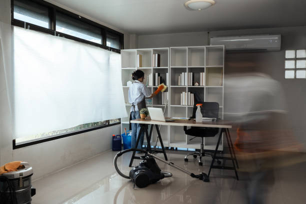 Team of maid housekeeping service cleaning wearing uniform cleaning at office Team of maid housekeeping service cleaning wearing uniform cleaning at office. chief of staff stock pictures, royalty-free photos & images