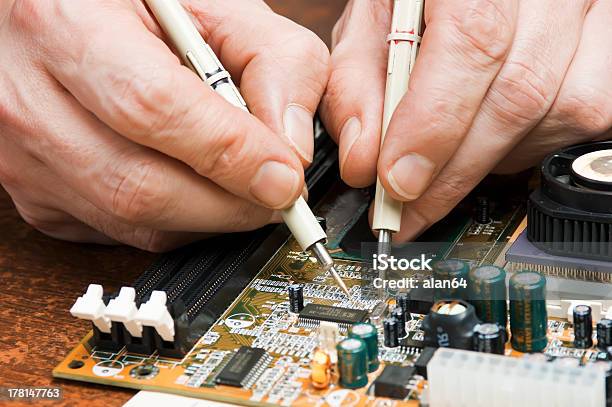 Computer Repair Stock Photo - Download Image Now - Adult, CPU, Computer