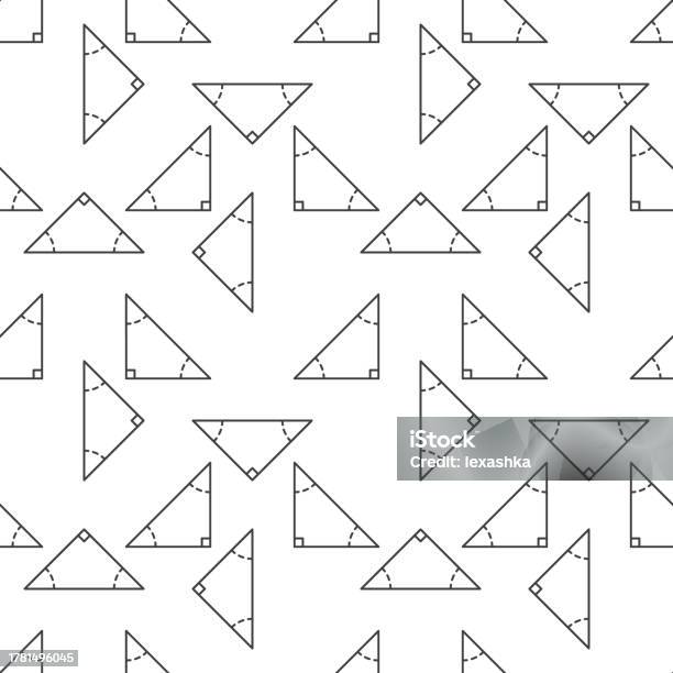 Triangle Pattern In Geometry Geometry Triangle Vector Outline Concept Minimal Seamless Pattern Stock ...
