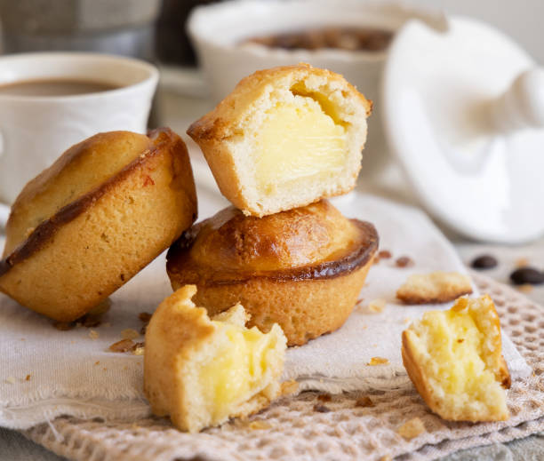 istock Pasticciotto leccese pastry filled with egg custard cream on a napkin close up 1781501965