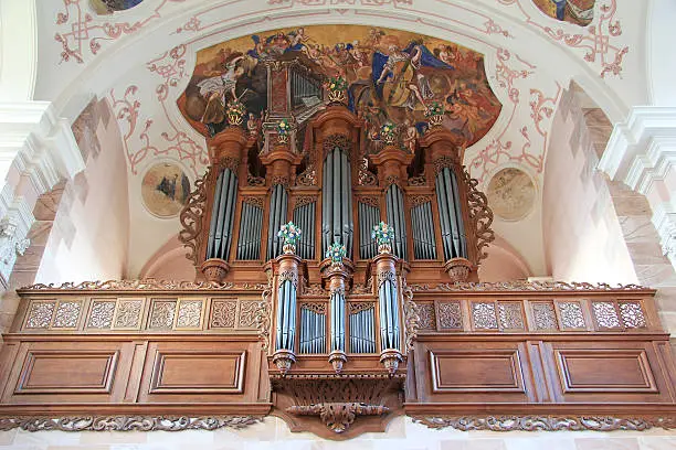 Organ Silbermann of the collegiate church of Ebersmunster in Alsace