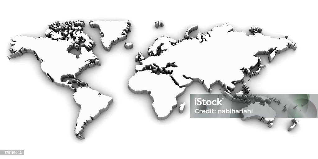 world Weltkarte - Lizenzfrei Computergrafiken Stock-Foto