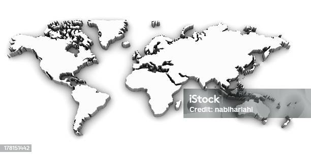 World Weltkarte Stockfoto und mehr Bilder von Computergrafiken - Computergrafiken, Digital generiert, Dreidimensional