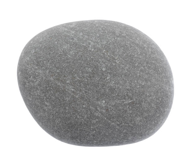istock The round stone is isolated on a white background 178152428