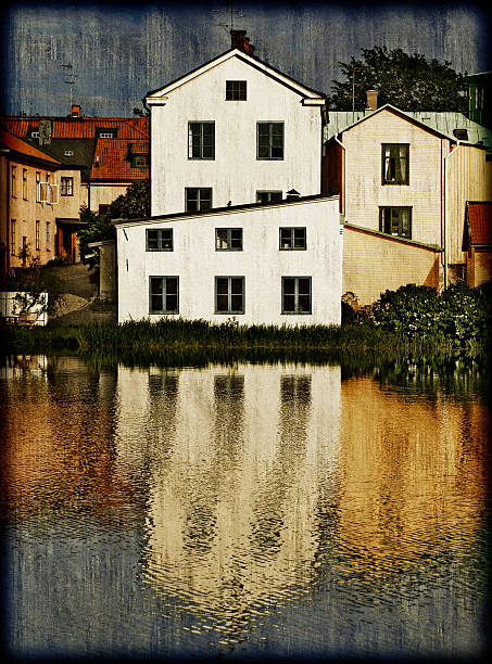 reflection in river - eskilstuna bildbanksfoton och bilder