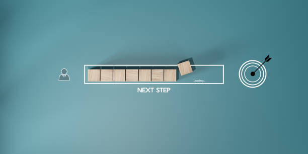 istock woods block step on table with icon Action plan, Goal and target, success and business target concept. Development. Completing a task and moving forward to the next step. 1781533053