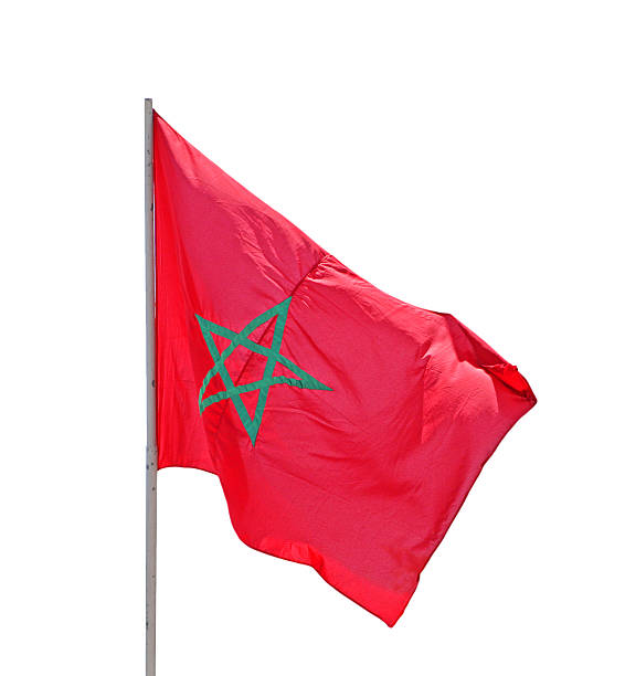 Flag of Morocco - isolated on white background