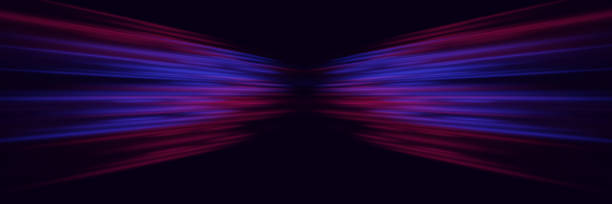 istock Abstract background of glowing lines. Neon lines. Laser beams. Futuristic technological style. 1781542792