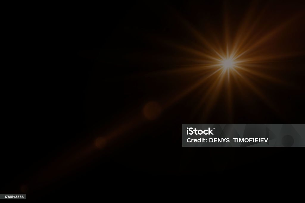 Flare Rays Effect Flare Light Effect Flash Light With Rays And Lens Stock Illustration ...