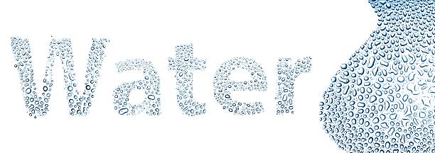 istock Water made of drops, background on white 178154557