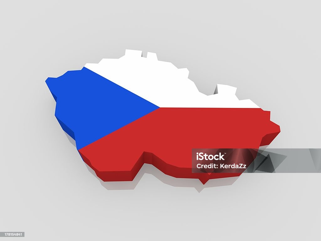 Resalte Mapa de República Checa - Foto de stock de Alivio libre de derechos