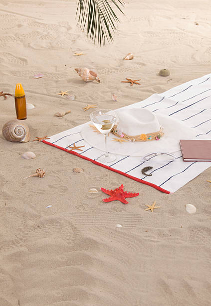 istock beach items on sand for fun summer holiday 178155054