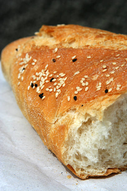 pão - bread soda bread baked sesame - fotografias e filmes do acervo