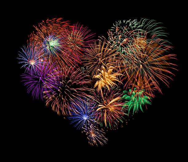 Fireworks Love stock photo