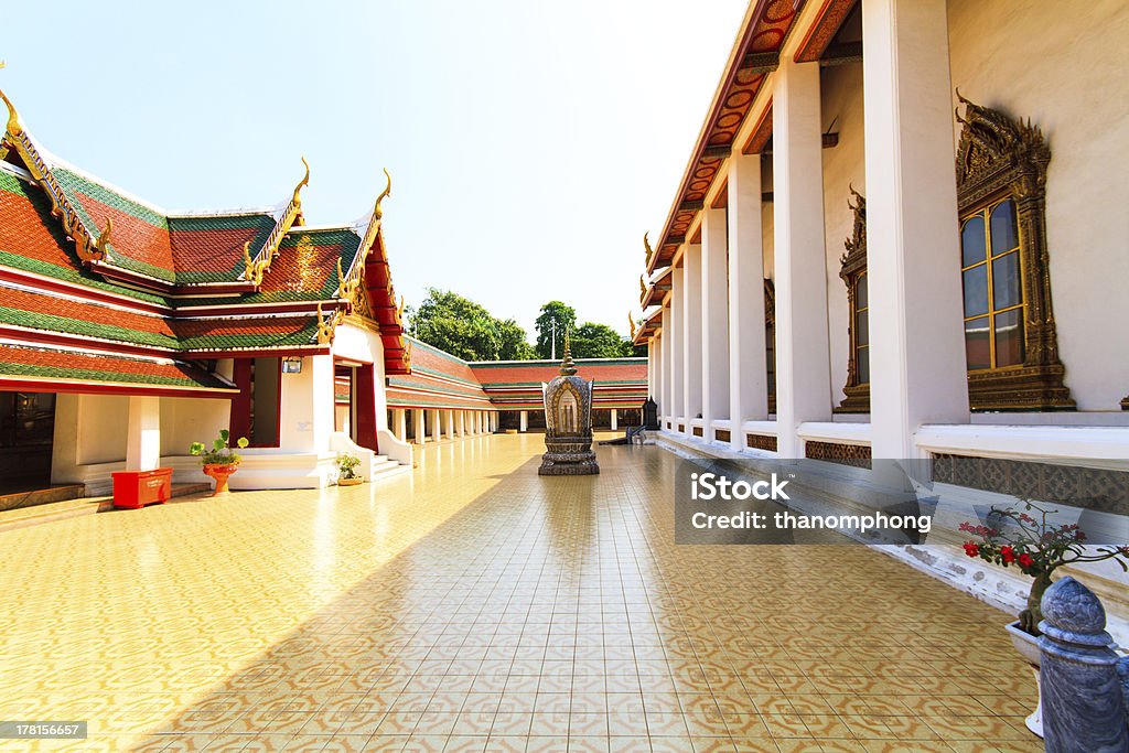 Golden Mount Temple (Wat Sakate), Bangkok, Thailand Architecture Stock Photo