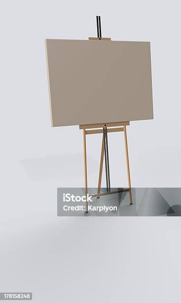 Sztaluga I Płótna Board Puste - zdjęcia stockowe i więcej obrazów Artysta - Artysta, Białe tło, Biały