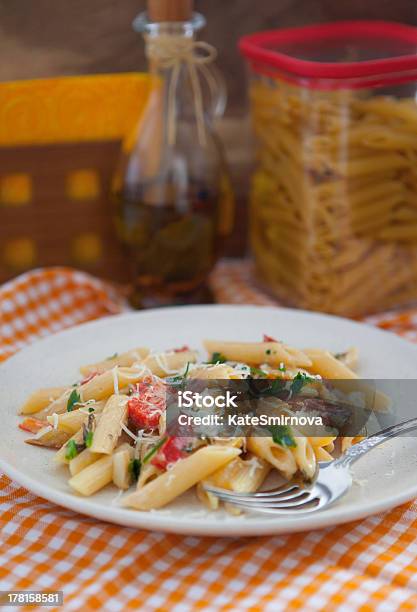 Peppered Pasta Stock Photo - Download Image Now - Cooking Oil, Crockery, Cultures