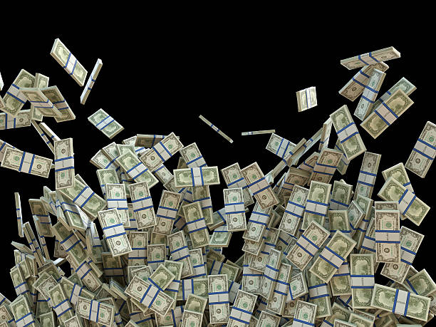 istock Succefull business: bunches of US dollar isolated 178158710