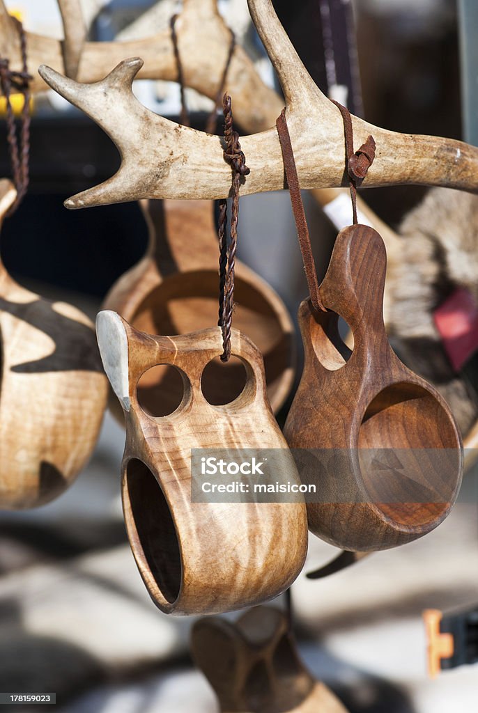 Kuksa. Kuksa - traditional finnish wooden cup. Animal Stock Photo