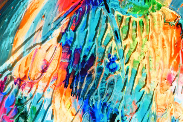 istock Multicolor abstract background. Colorful acrylic ink blots and stains pattern, wallpaper print, fluid art. Creative backdrop, chaotic brushstrokes acrylic paintt 1781592319