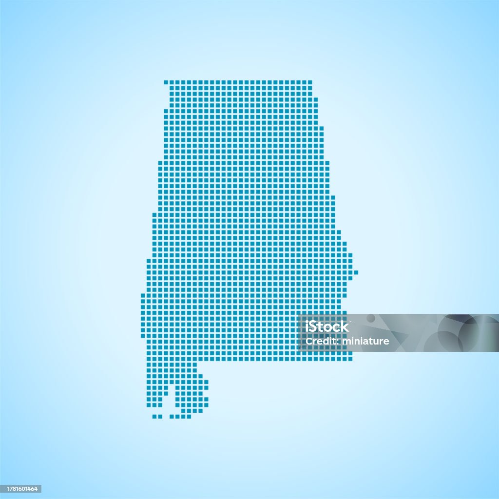 Al Map Vector Alabama Map Stock Illustration - Download Image Now - Abstract, Alabama ...