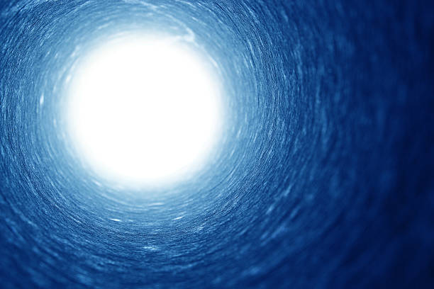 istock Light at the end of a blue tube 178160313