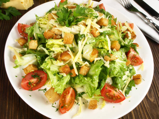 istock Caesar Salad with Croutons and Parmesan Cheese 1781605789