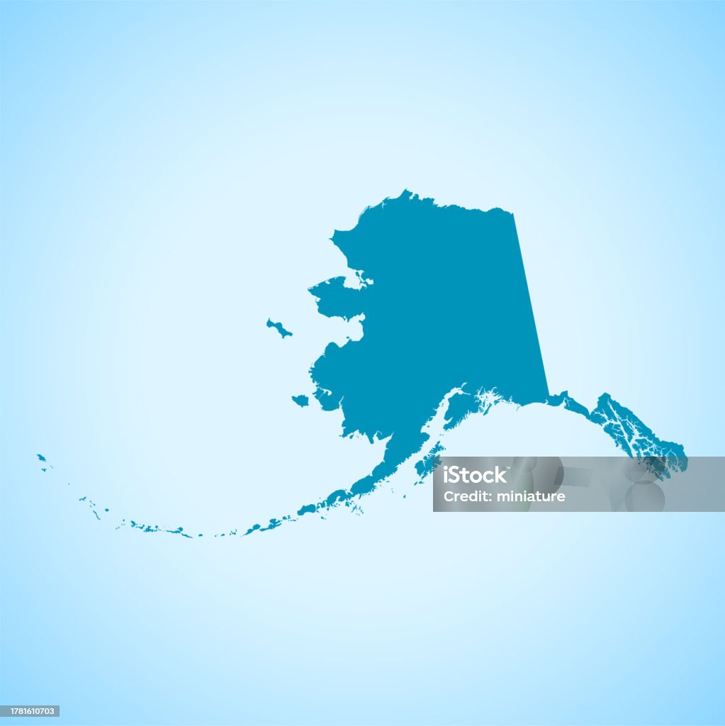 Vector Alaska State Map Alaska Map Stock Illustration - Download Image Now - Abstract, Alaska ...