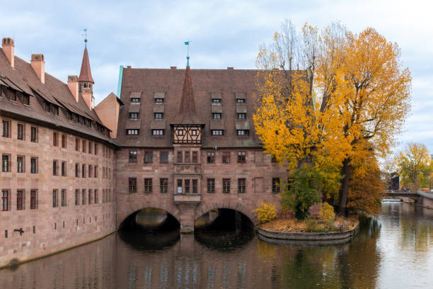 The hospital was built in 1339 on the Pegnitz River.