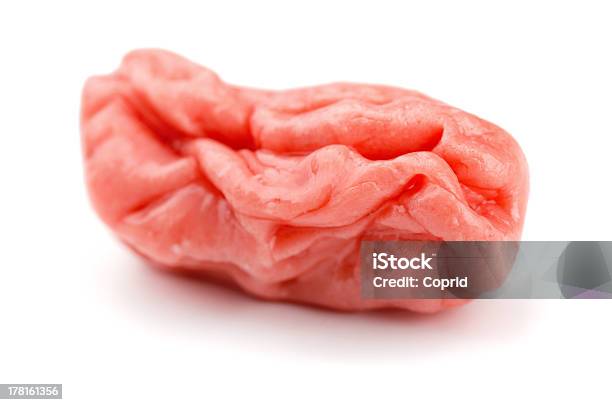 Chewed Up Gum In White Background Stock Photo - Download Image Now - Bubble Gum, Cut Out, Chewed