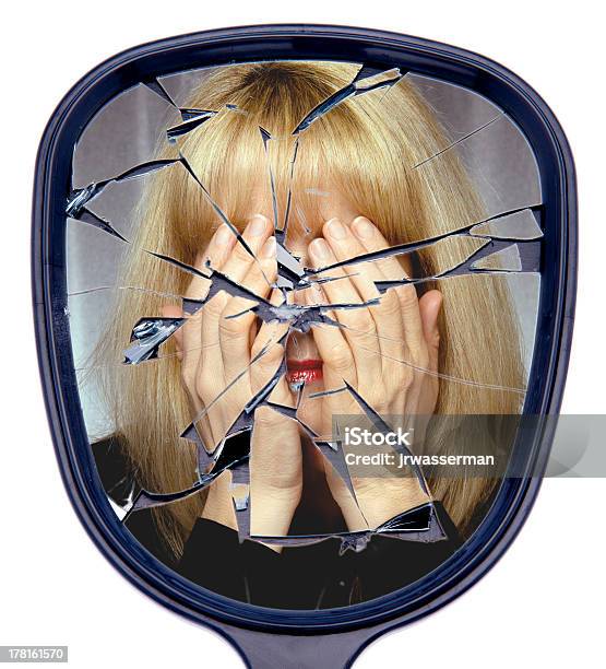 Shattered And Broken Life Stock Photo - Download Image Now - Mirror - Object, Broken, Women
