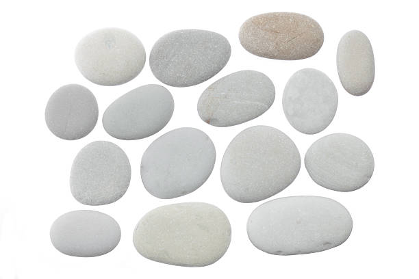istock Set  stones of a round form are isolated 178162017