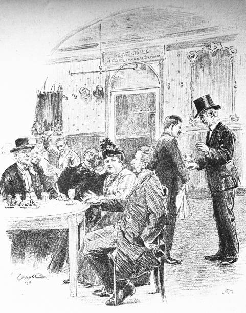 istock Vienna coffee house, group of people at a round table 1781625587
