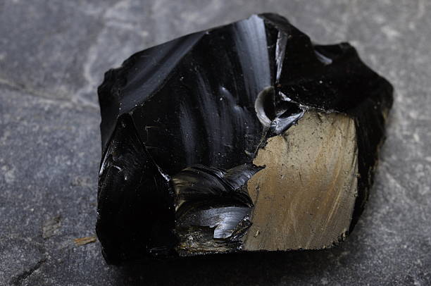 istock Close up of an obsidian stone 178165333