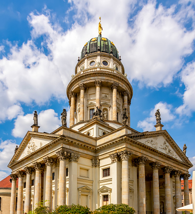 French church on Gendarmenmarkt square in Berlin, Germany