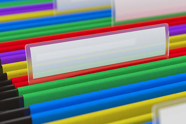 Multi colored File Folders stock photo