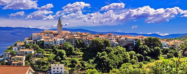 istock Adriatic Town of Vrbnik panoramic view 178168378